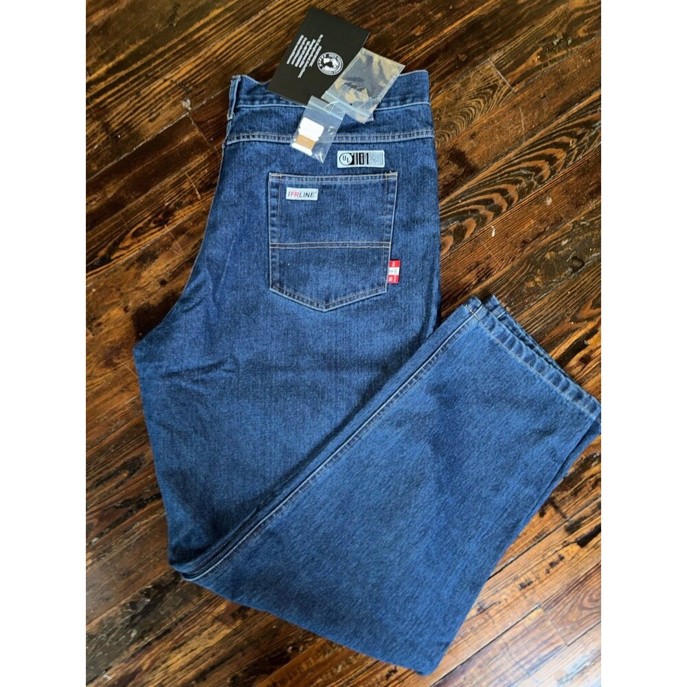 Ifrline Jeans Mens‎ 42 Straight FR Flame Resistant Dark Wash Denim 1X28R CAT2